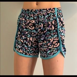 Leopard Print Workout Shorts